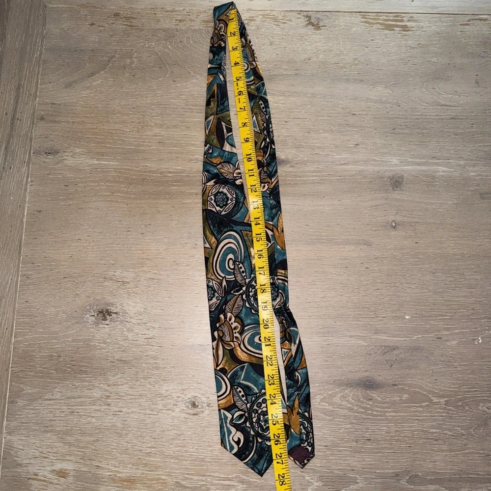 Zylos George Machado Abstract Pattern Silk Blend Necktie Men's Fashion Accessory